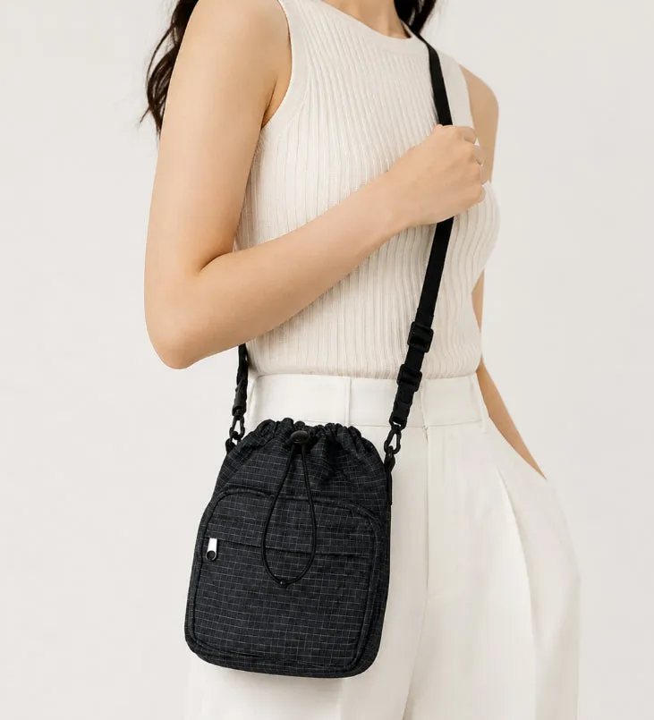 Urban Grid Nylon Crossbody Bag detail 10
