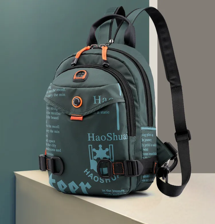 Men's Waterproof Nylon Chest Backpack detail 6
