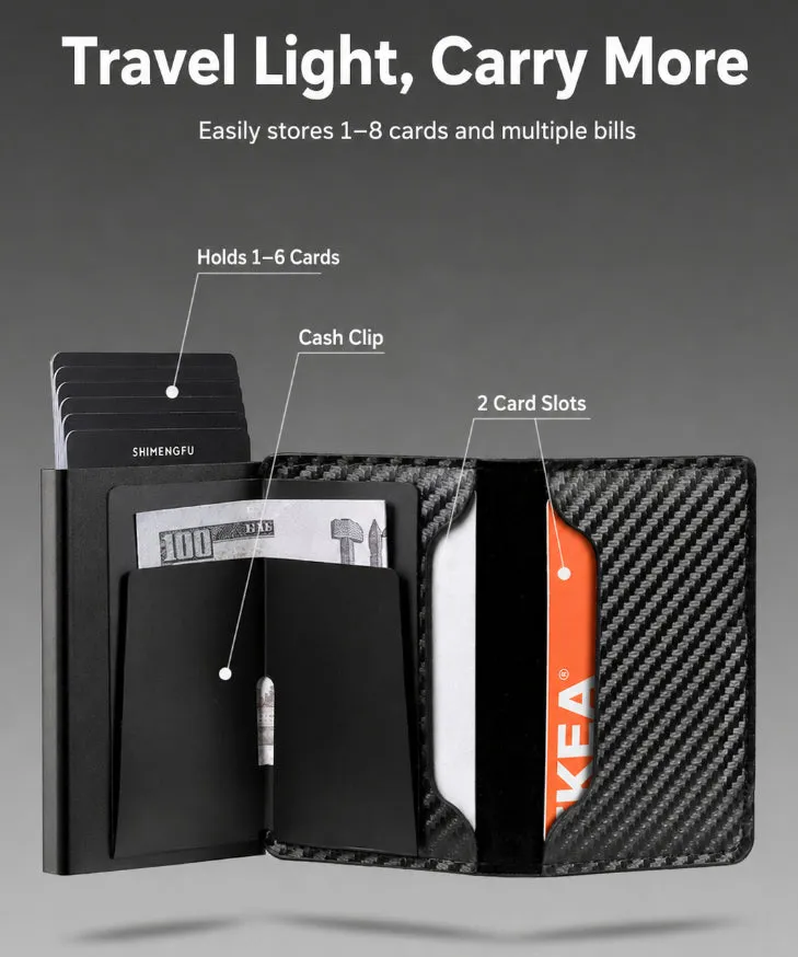 RFID Pop-Up Card Holder Wallet detail 4