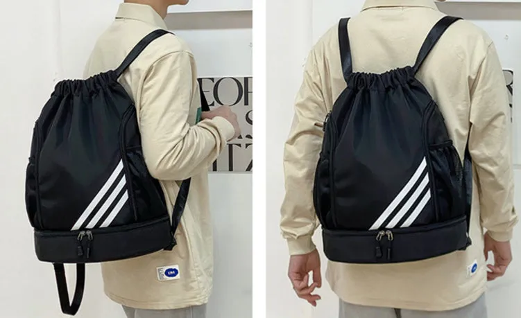 Large Capacity Men's Oxford Cloth Basketball Drawstring Bag detail 8