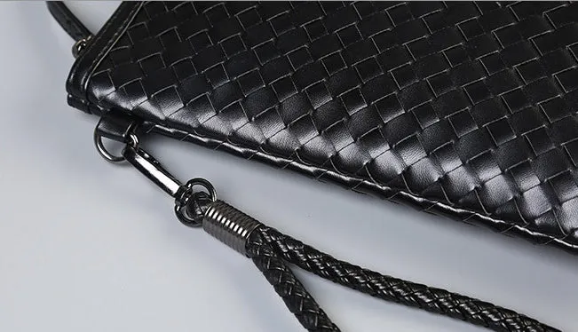Trendy  Hand-Woven PU Leather Laptop Sleeve detail 9