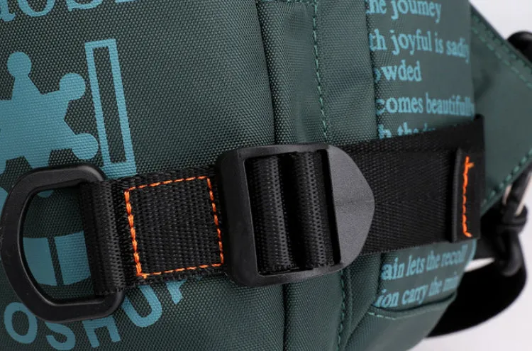 Men's Waterproof Nylon Chest Backpack detail 14