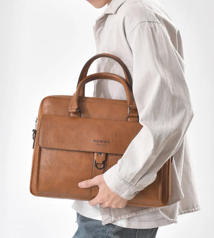 Classic Retro Business Laptop Bag detail 6