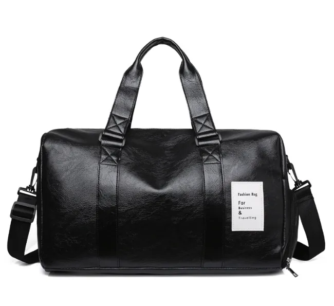 Feisha PU Leather Waterproof Fitness Travel Duffle Bag detail 1