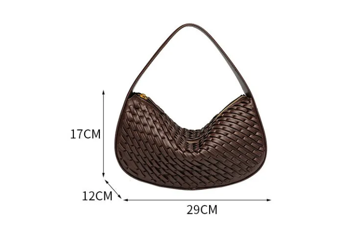 Nerina Woven Crescent Handbag detail 11