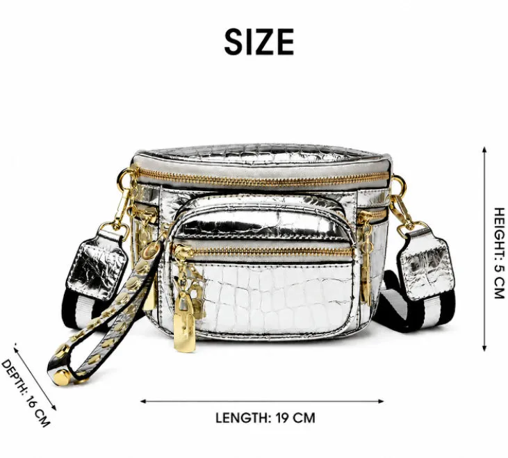 Crocodile Metallic Punk Crossbody Bag detail 10