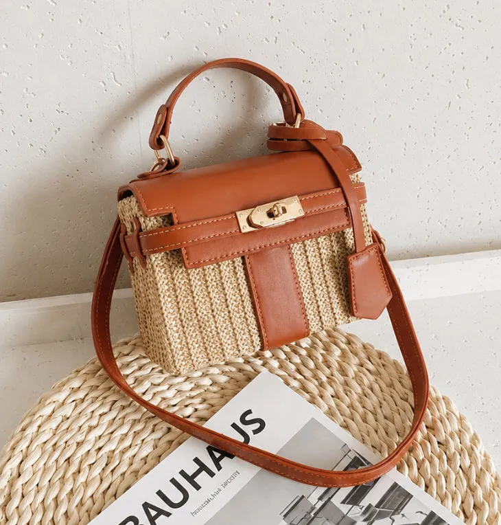 Marbella Woven Handbag detail 3