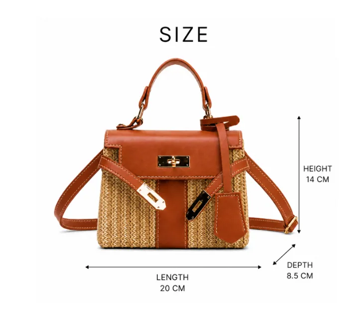 Marbella Woven Handbag detail 11