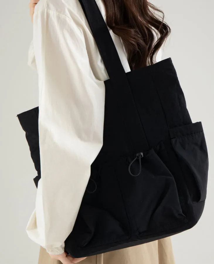 Color Block Multi Pocket Tote Bag detail 14