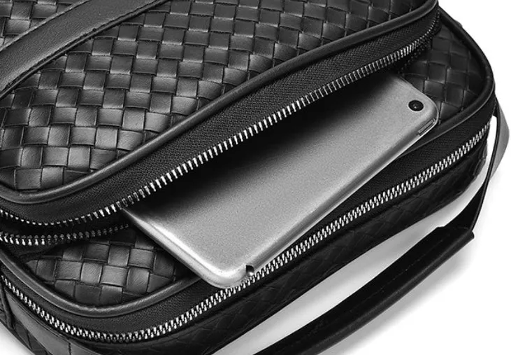 Elite Weave Men’s Multi-Function Crossbody Bag detail 10
