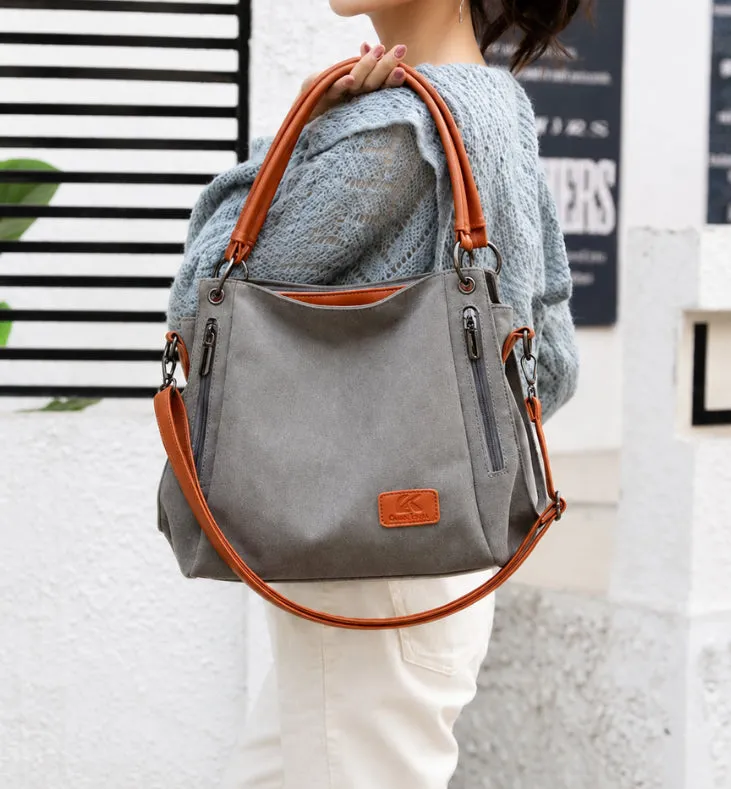Harper Canvas Shoulder Bag detail 6