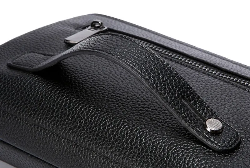 Men’s Anti Theft Biometric Fingerprint Lock Leather Wallet detail 11