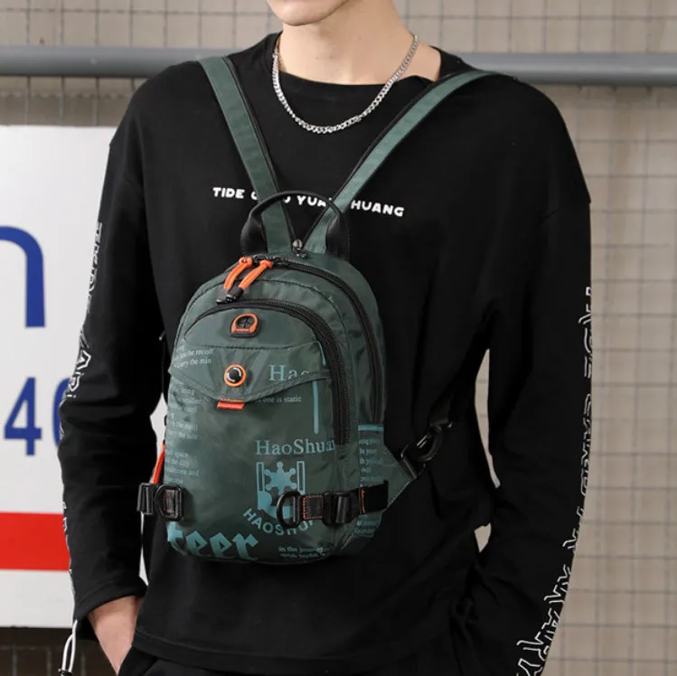 Men's Waterproof Nylon Chest Backpack detail 20