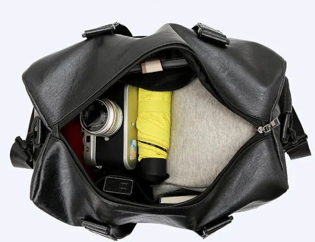 Feisha PU Leather Waterproof Fitness Travel Duffle Bag detail 15