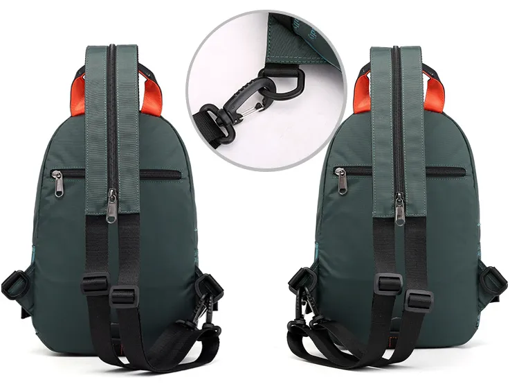 Men's Waterproof Nylon Chest Backpack detail 9