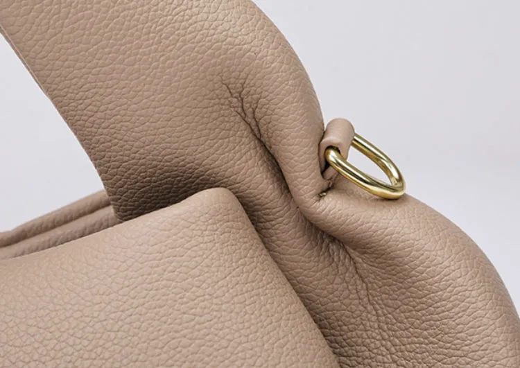 French Style PU Leather Dumpling Messenger Bag detail 13