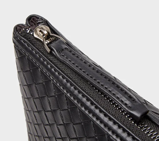 Trendy  Hand-Woven PU Leather Laptop Sleeve detail 12