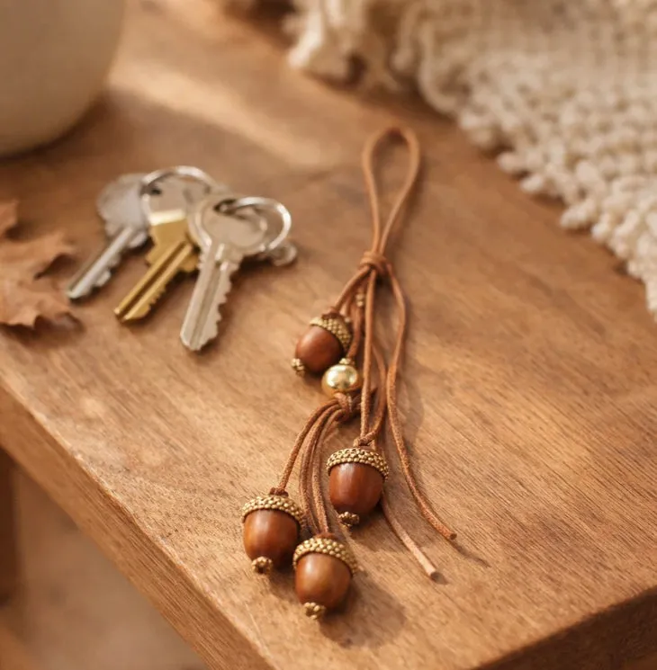 Autumn Hazelnut Luxe Bag Charm detail 6