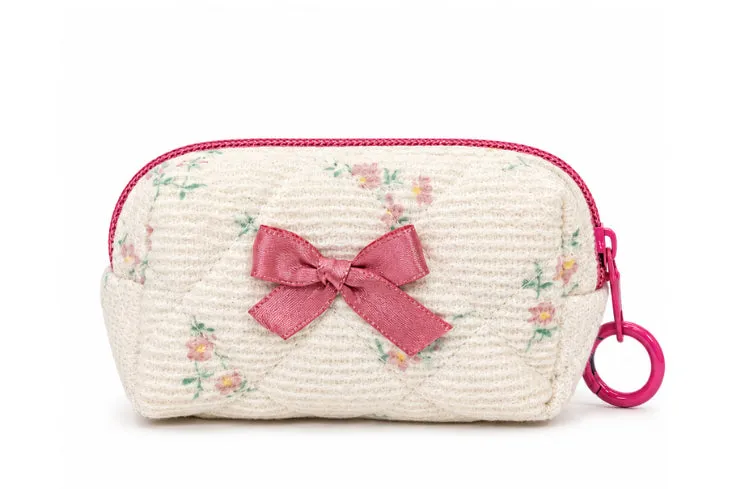 Floral Bow Mini Makeup Bag detail 1