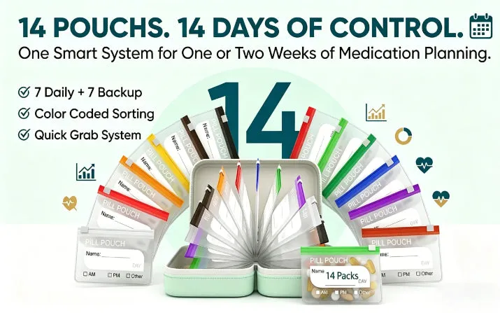Portable Travel Pill Organizer Case detail 2