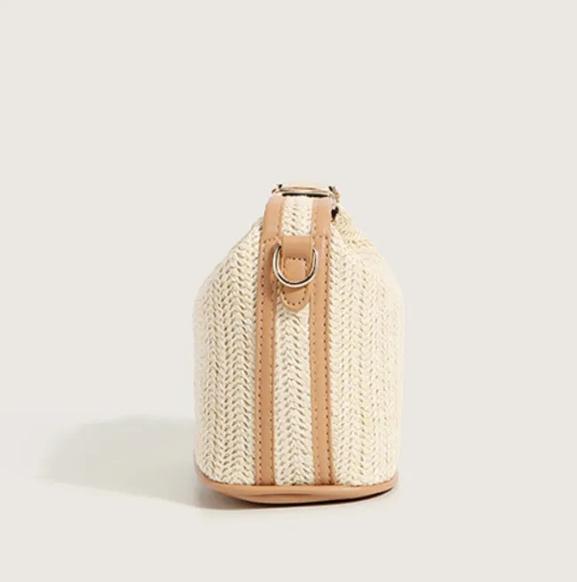 Straw Woven Summer Mini Shoulder Messenger Bag detail 4