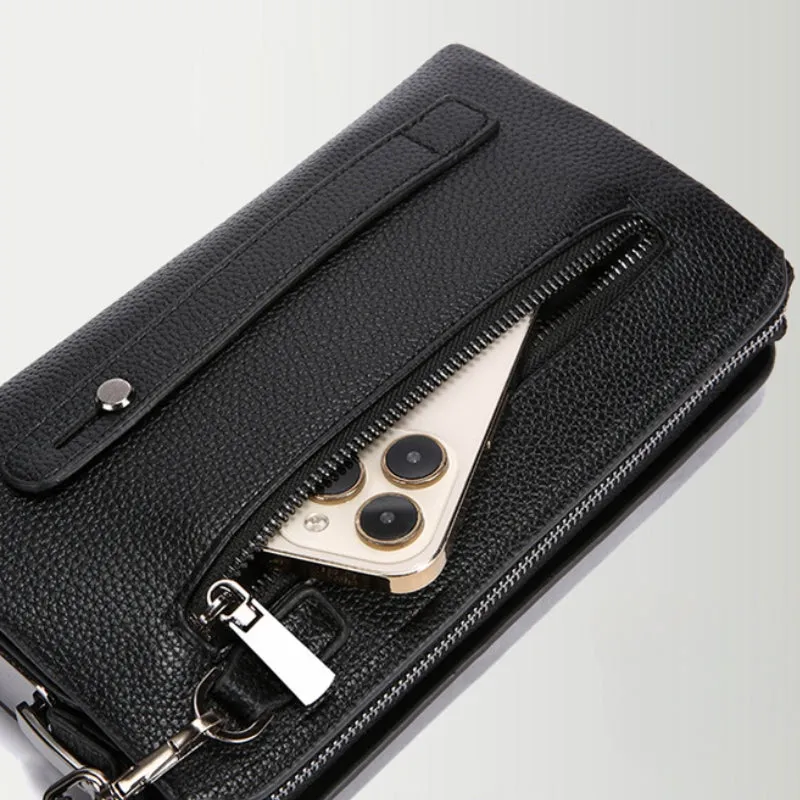 Men’s Anti Theft Biometric Fingerprint Lock Leather Wallet detail 13