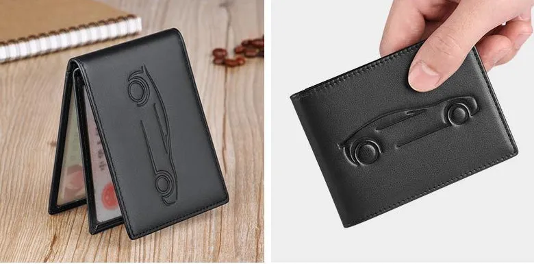 Genuine Leather Slim Card Holder Wallet detail 4