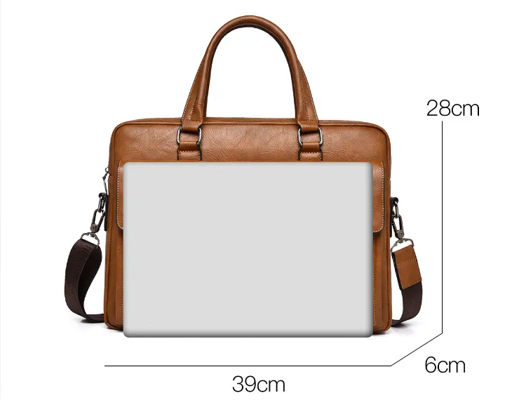 Classic Retro Business Laptop Bag detail 12