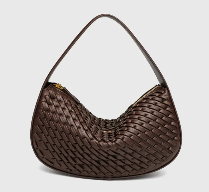 Nerina Woven Crescent Handbag detail 1