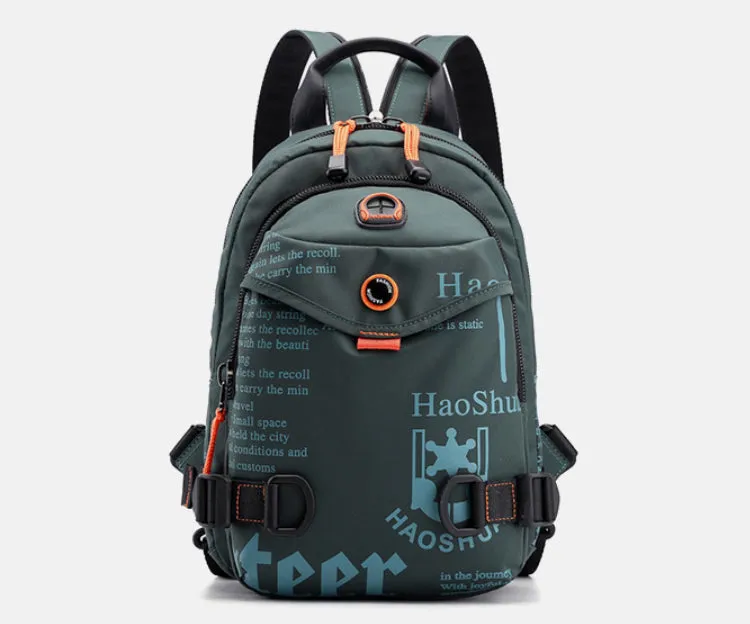 Men's Waterproof Nylon Chest Backpack detail 1