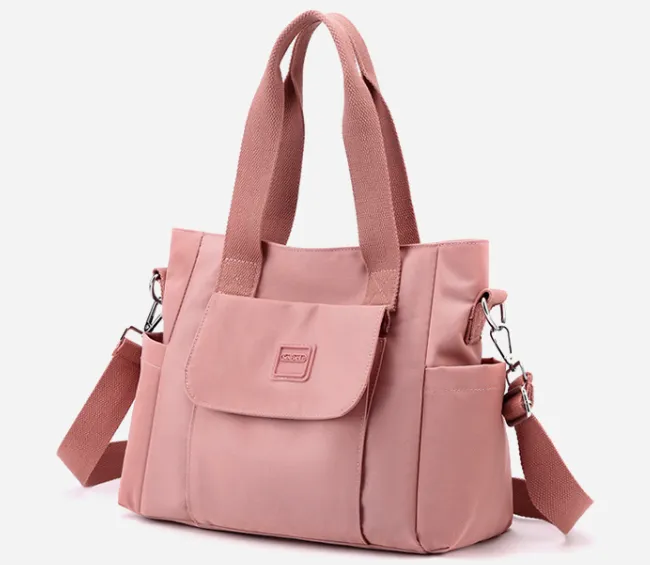 Retro European Style Nylon Canvas Large Tote Bag detail 3