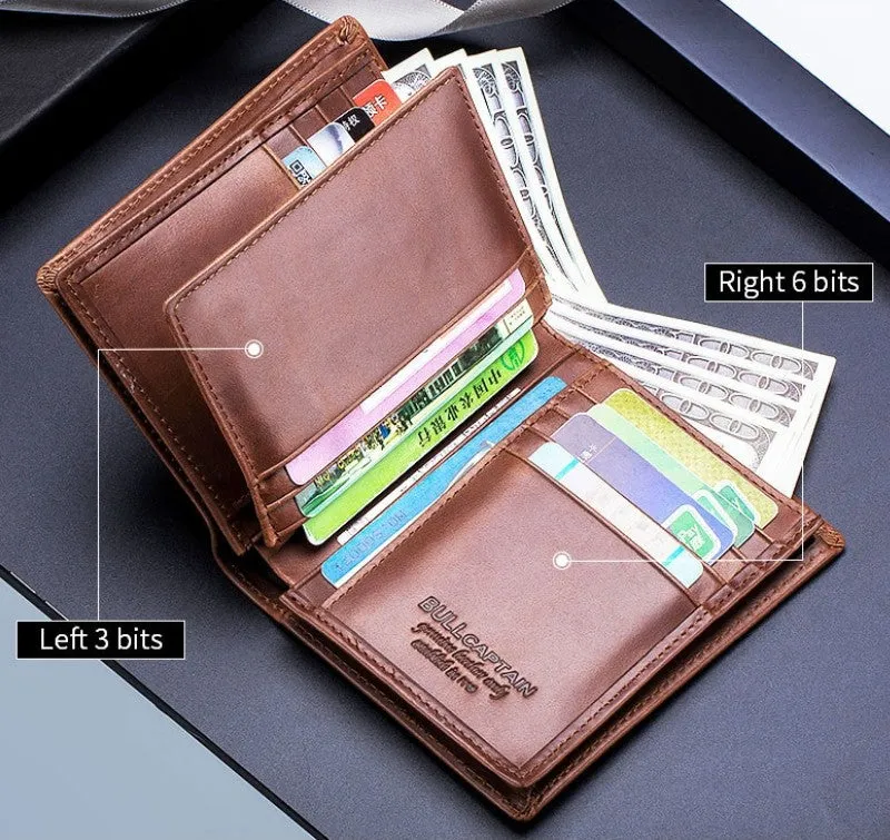 Men's Genuine Leather Top Cowhide Photo Layer Wallet detail 9