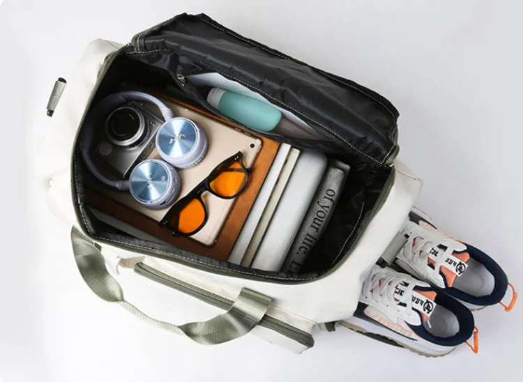 Contrast Color Oxford Sports Training Duffle Bag detail 19
