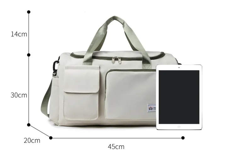 Contrast Color Oxford Sports Training Duffle Bag detail 20