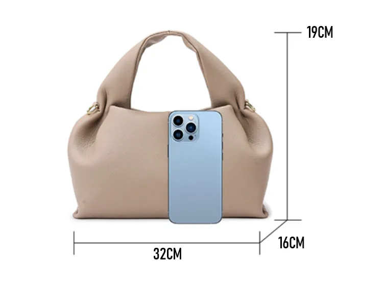 French Style PU Leather Dumpling Messenger Bag detail 20