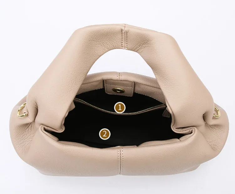 French Style PU Leather Dumpling Messenger Bag detail 18
