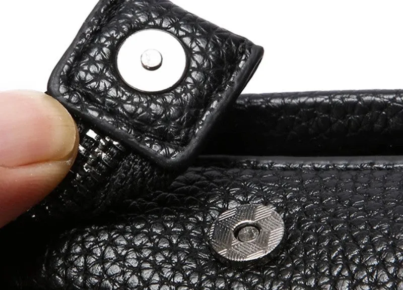 Men’s Anti Theft Biometric Fingerprint Lock Leather Wallet detail 12