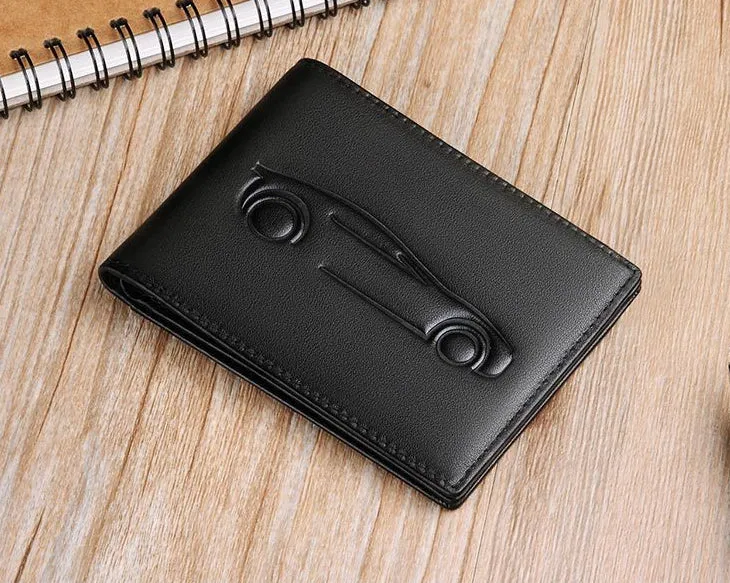 Genuine Leather Slim Card Holder Wallet detail 1