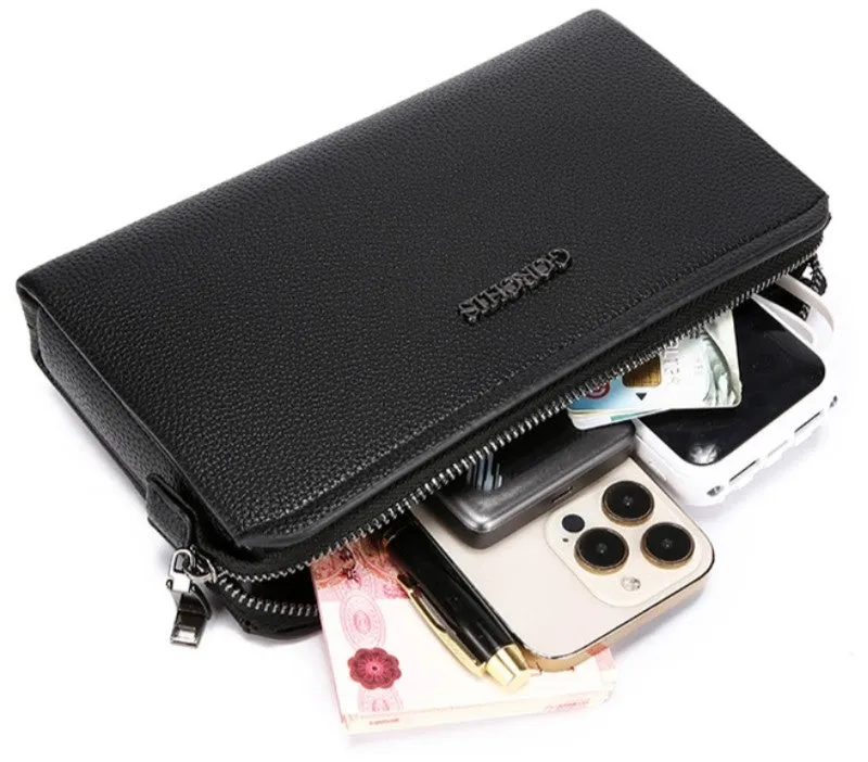 Men’s Anti Theft Biometric Fingerprint Lock Leather Wallet detail 15