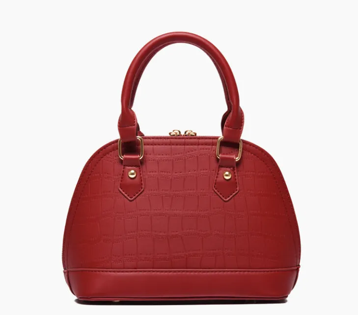 Crocodile Texture Classic Handbag detail 3