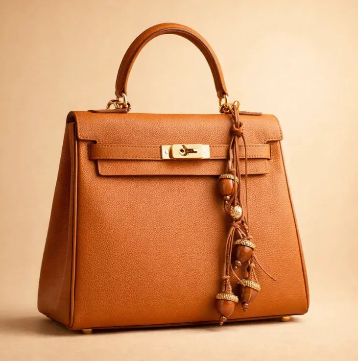 Autumn Hazelnut Luxe Bag Charm detail 8