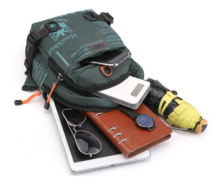 Men's Waterproof Nylon Chest Backpack detail 17