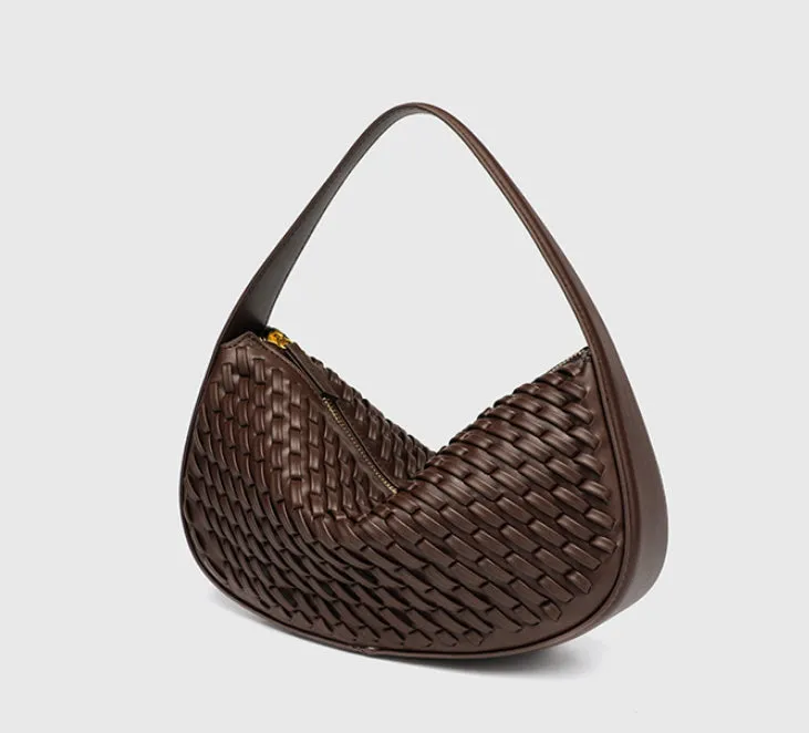 Nerina Woven Crescent Handbag detail 2