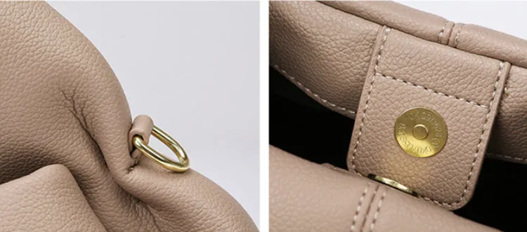 French Style PU Leather Dumpling Messenger Bag detail 10