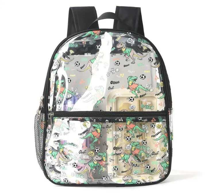 Dino Fun Transparent Kids Backpack detail 1
