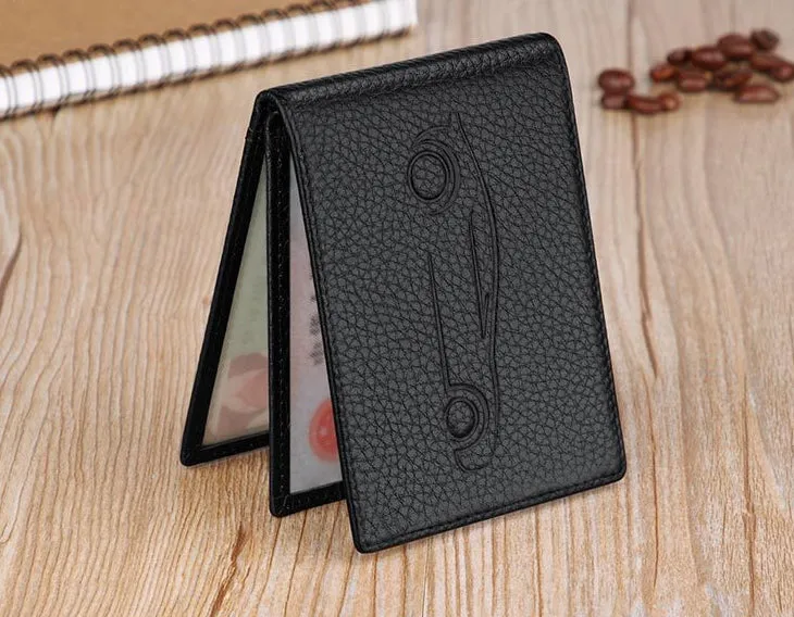 Genuine Leather Slim Card Holder Wallet detail 2