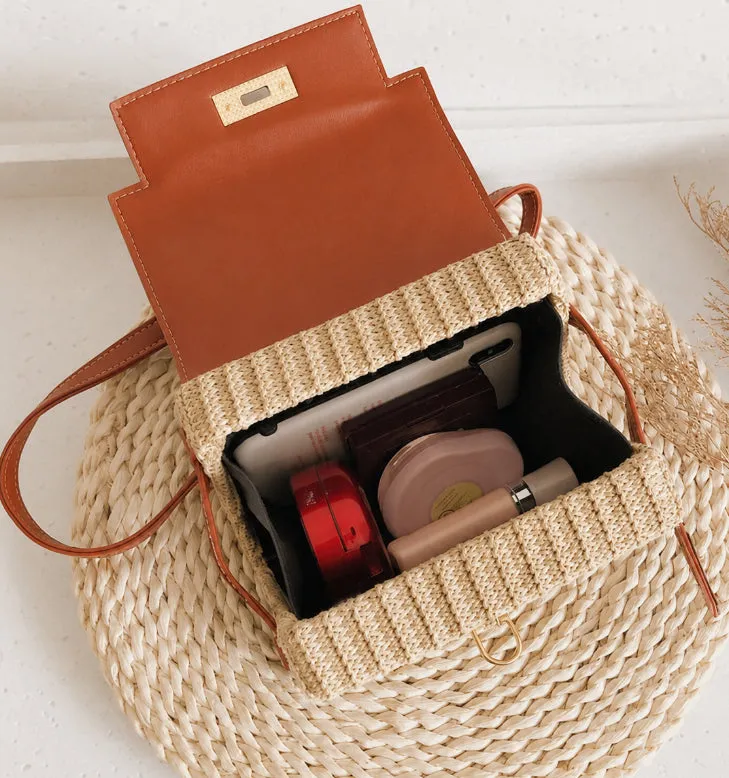 Marbella Woven Handbag detail 10