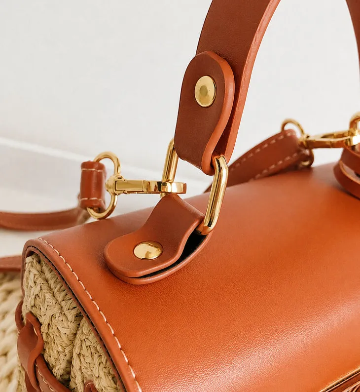 Marbella Woven Handbag detail 8