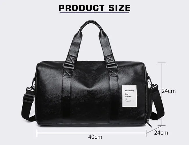 Feisha PU Leather Waterproof Fitness Travel Duffle Bag detail 16