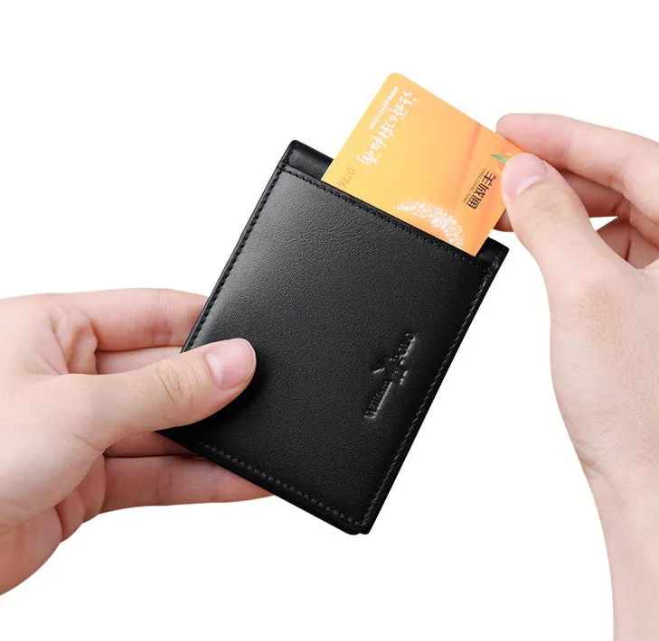 Genuine Leather Slim Card Holder Wallet detail 12